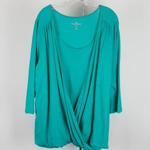 Woman Within Teal Top Size 2X